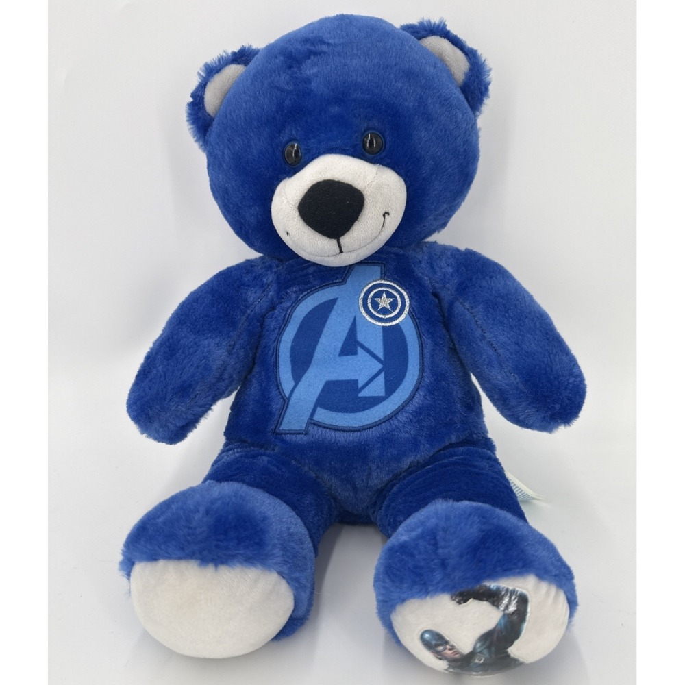 Retired Build A Bear Captain America Blue Plush Bear Marvel Avengers End Game